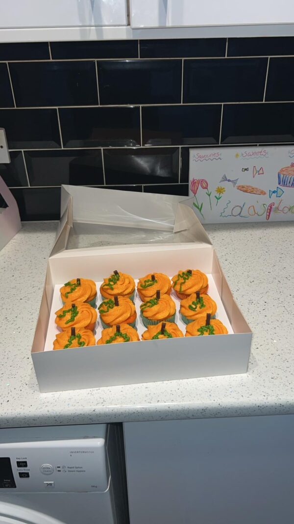 Yummy Orange Halloween Cupcakes